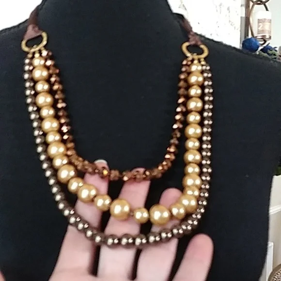 NWOT Stunning Chocolate Multi Strands Beaded Necklace - Picture 8 of 17